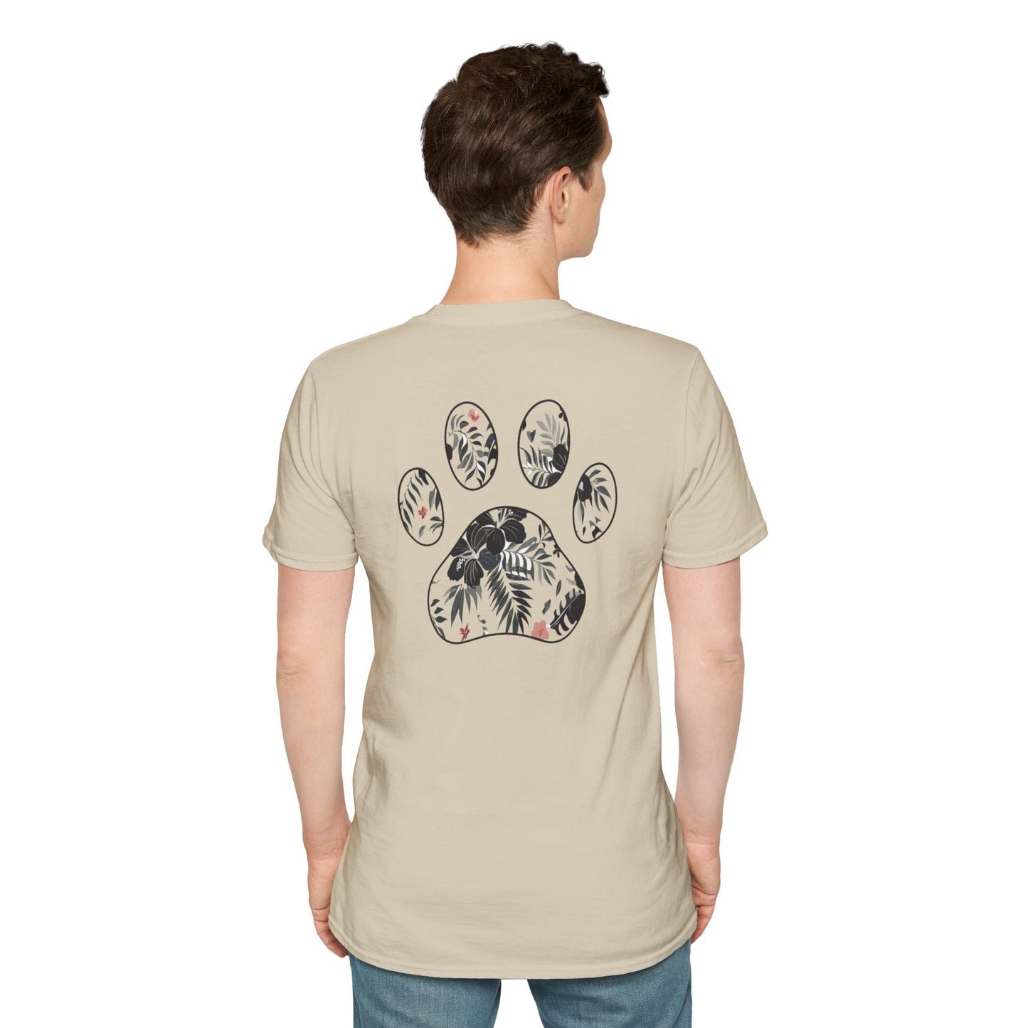 Floral Paw Print Softstyle T-Shirt