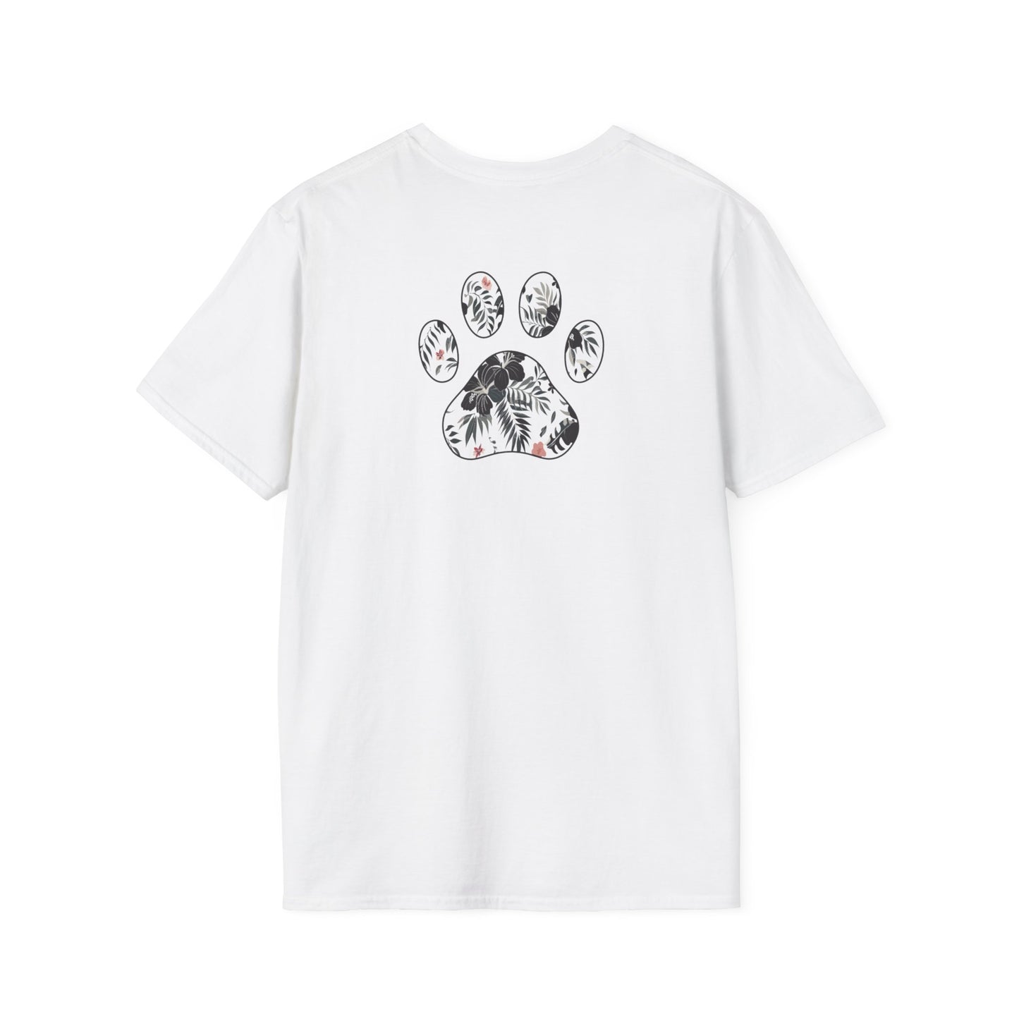 Floral Paw Print Softstyle T-Shirt
