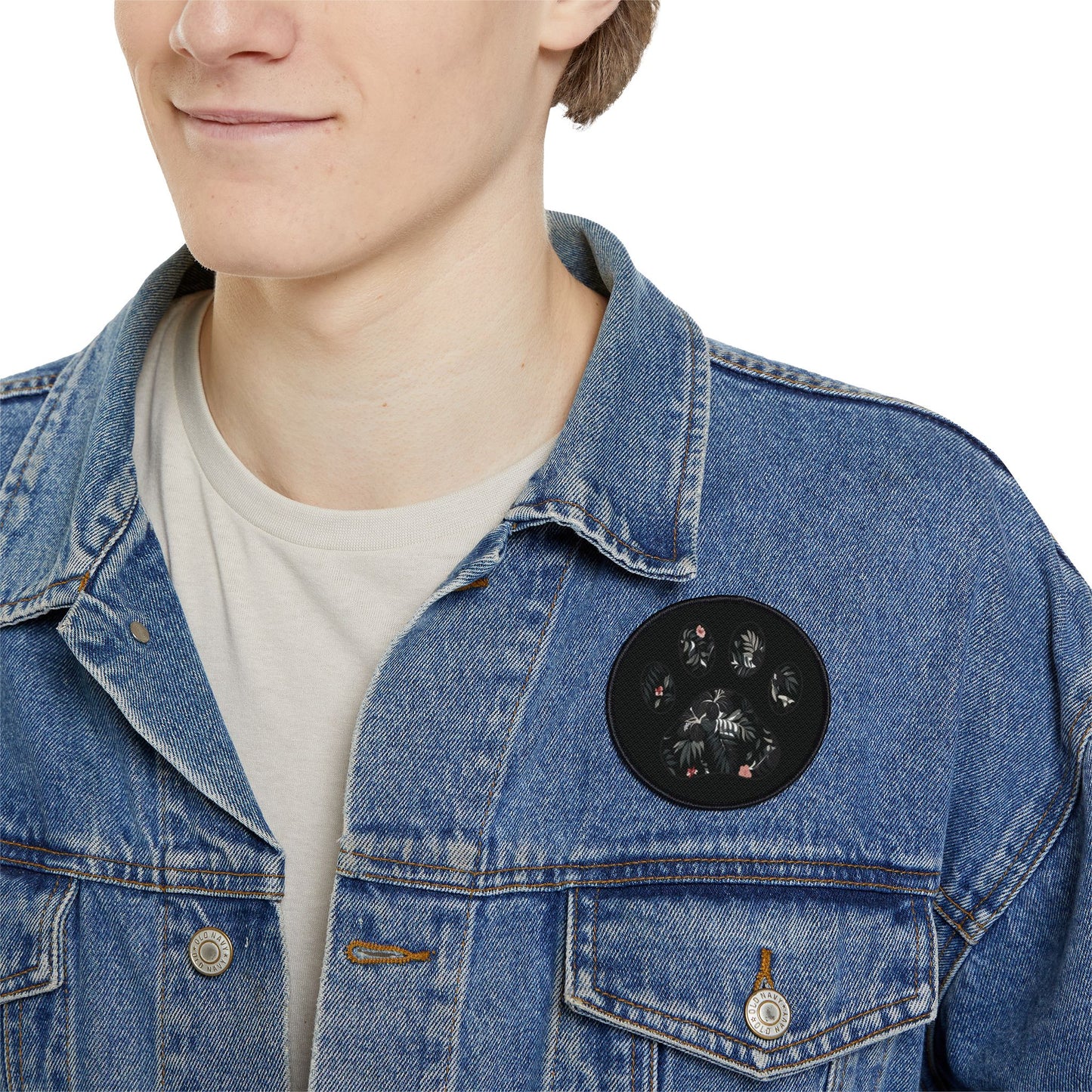 Floral Paw Iron-On Patch